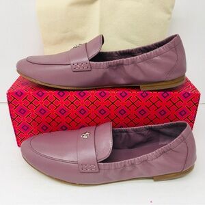 Tory Burch Women's Ballet Cipria 250 Leather Loafer Flat Shoes Size 10.5 M